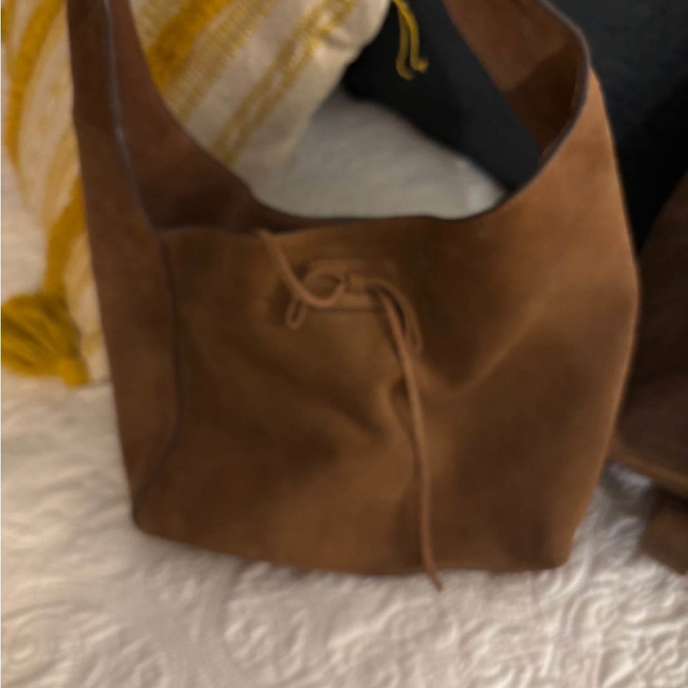Lucky Brand Tan Suede Hobo Bag